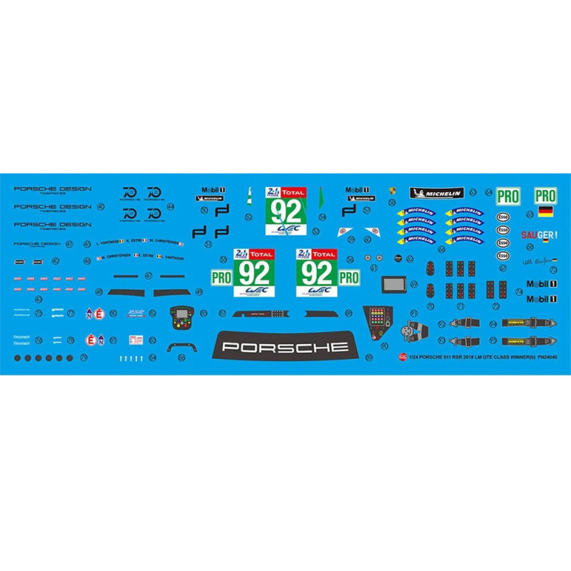 Porsche 911 RSR GTE 2018 LM GTE class winner - NUNU PN24040 - 1/24