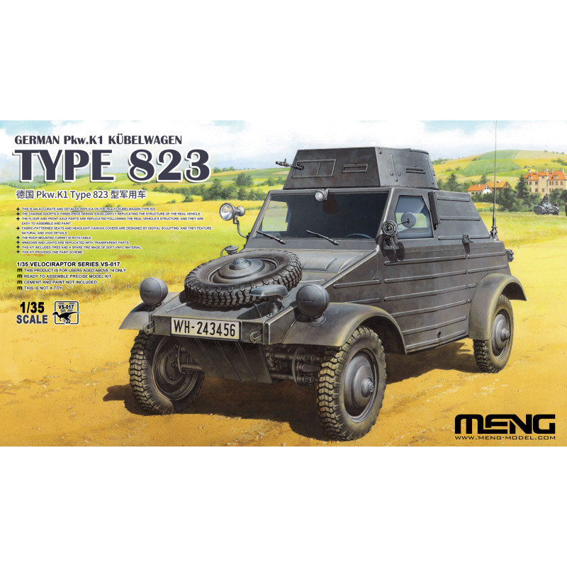 German Pkw.K1 KÜBELWAGEN TYPE 823 - MENG VS-017 - 1/35