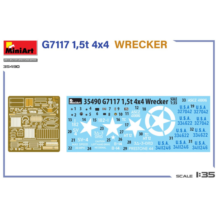 G7117 1.5T 4x4 WRECKER, 3 versions - MiniArt 35490 - 1/35