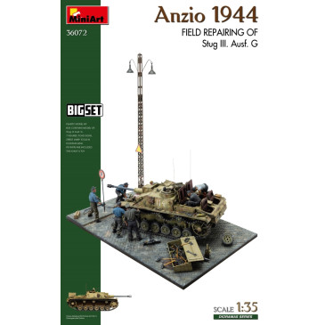 Anzio 1944, réparation sur le terrain du Stug III. Ausf. G. Big set - MiniArt 36072 - 1/35