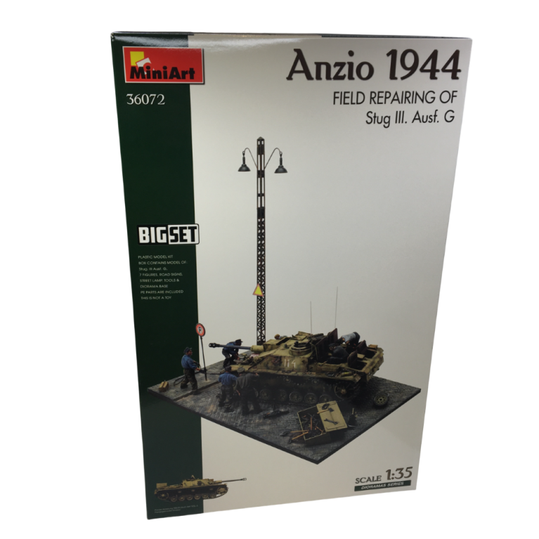 Anzio 1944, réparation sur le terrain du Stug III. Ausf. G. Big set - MiniArt 36072 - 1/35