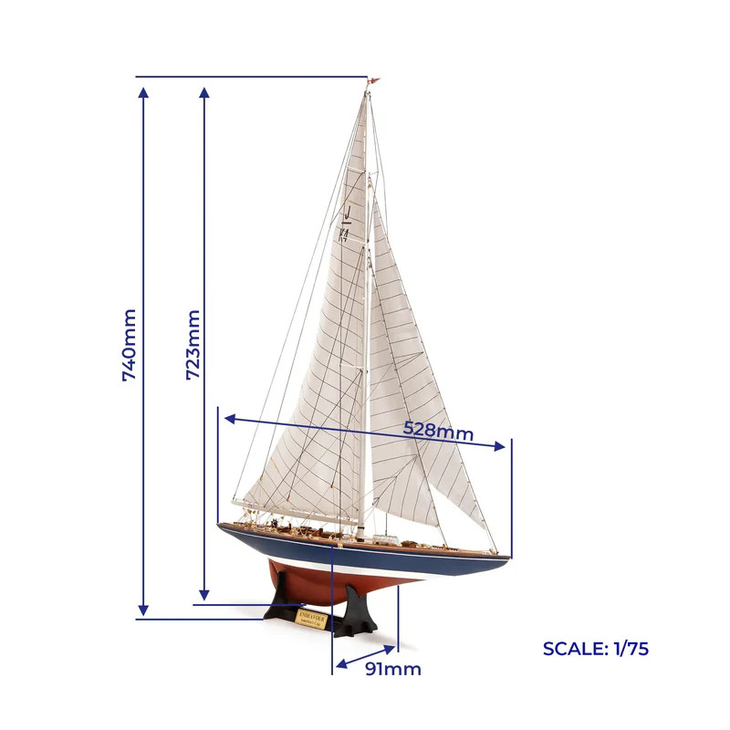 Yacht Endeavour, America's cup 1934 - Bateau en Bois - OCCRE 12013 - 1/75