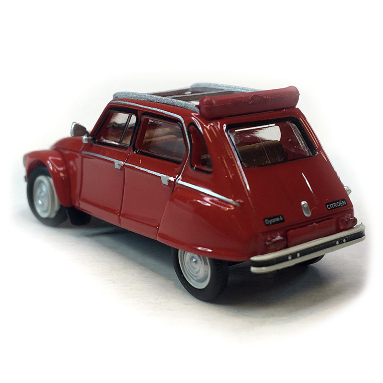 Citroën Dyane 6 capote ouverte, rouge geranium, 1973 - SAI 7625 - HO 1/87