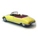 Citroën DS 19 cabriolet capote ouverte, jaune, 1963 - SAI 7809.4 - HO 1/87