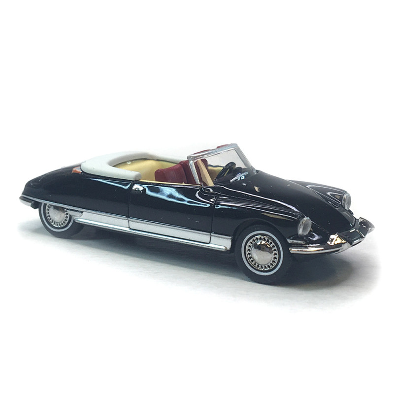 Citroën DS 19 cabriolet capote ouverte, noir, 1963 - SAI 7809.3 - HO 1/87