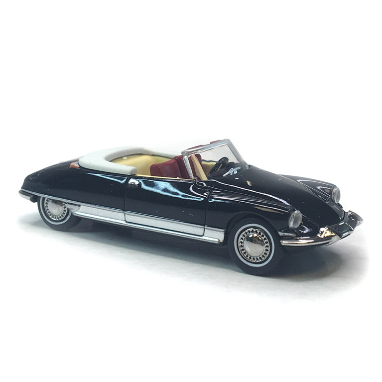 Citroën DS 19 cabriolet capote ouverte, noir, 1963 - SAI 7809.3 - HO 1/87