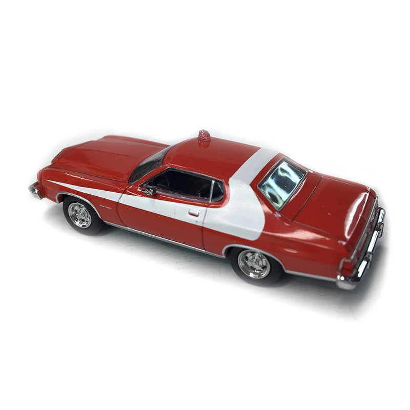 FORD Gran Torino, rouge/blanche avec gyrophare, "Starsky & Hutch" 1976 - BREKINA 19729 - HO 1/87