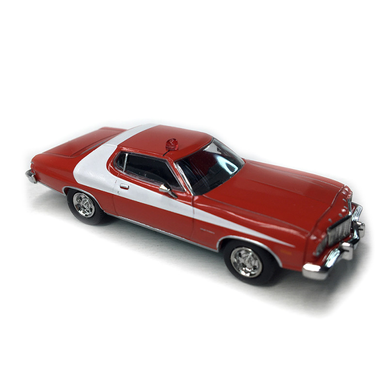 FORD Gran Torino, rouge/blanche avec gyrophare, "Starsky & Hutch" 1976 - BREKINA 19729 - HO 1/87