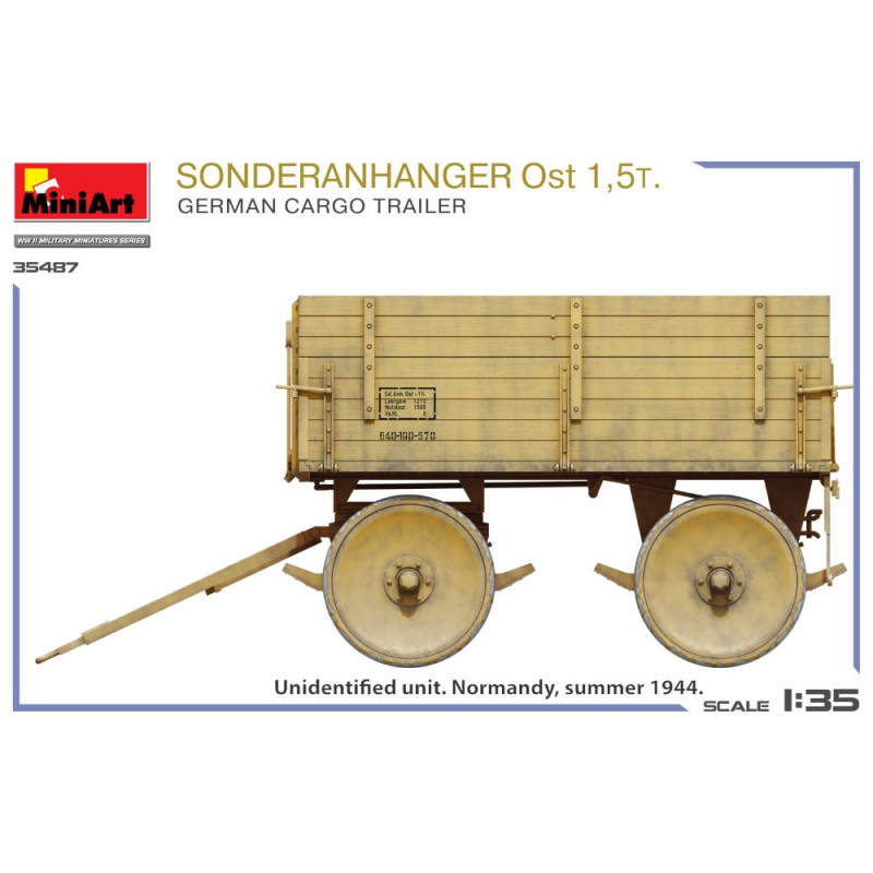 Remorque cargo allemande, Sonderanhanger Ost 1,5t, 4 versions - MiniArt 35487 - 1/35