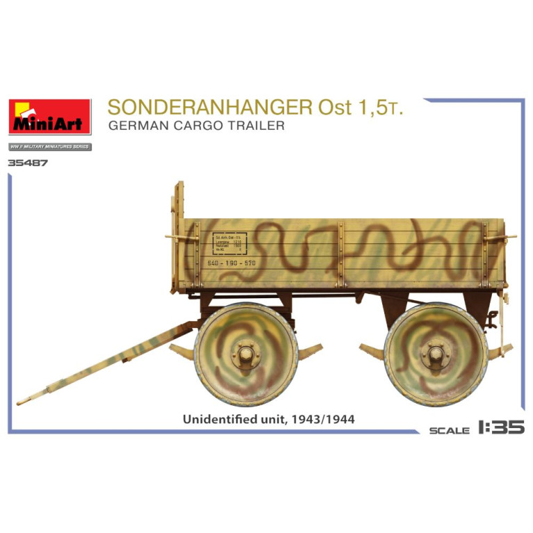Remorque cargo allemande, Sonderanhanger Ost 1,5t, 4 versions - MiniArt 35487 - 1/35