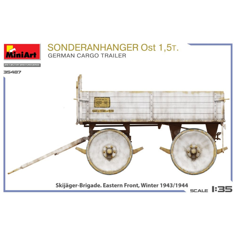 Remorque cargo allemande, Sonderanhanger Ost 1,5t, 4 versions - MiniArt 35487 - 1/35