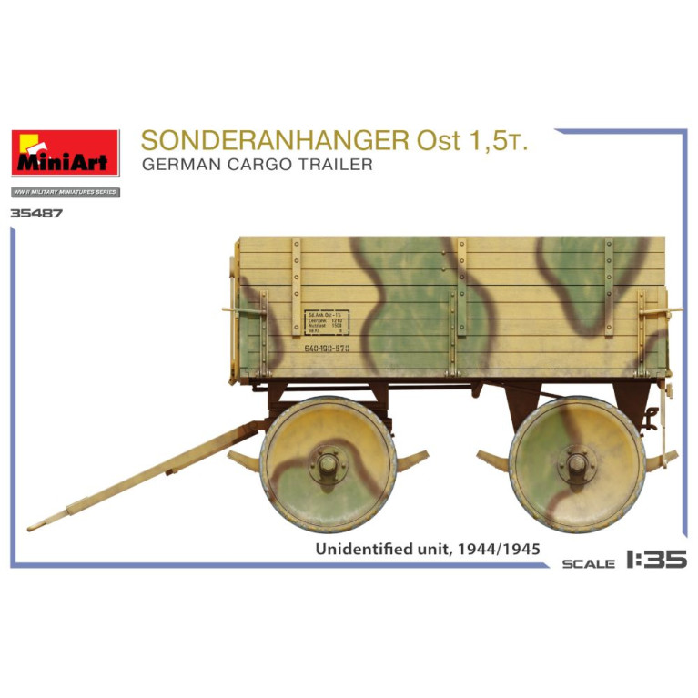 Remorque cargo allemande, Sonderanhanger Ost 1,5t, 4 versions - MiniArt 35487 - 1/35