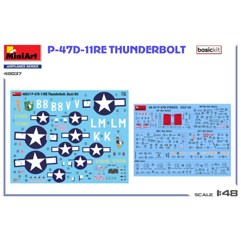 P-47D-11RE Thunderbolt. Kit de base, 2 versions - MiniArt 48037 - 1/35