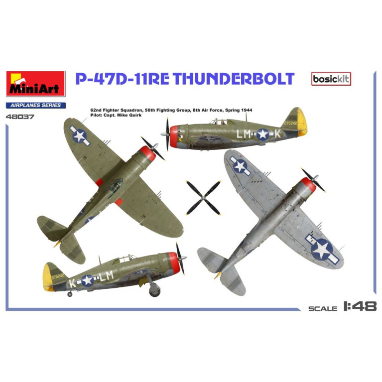 P-47D-11RE Thunderbolt. Kit de base, 2 versions - MiniArt 48037 - 1/35