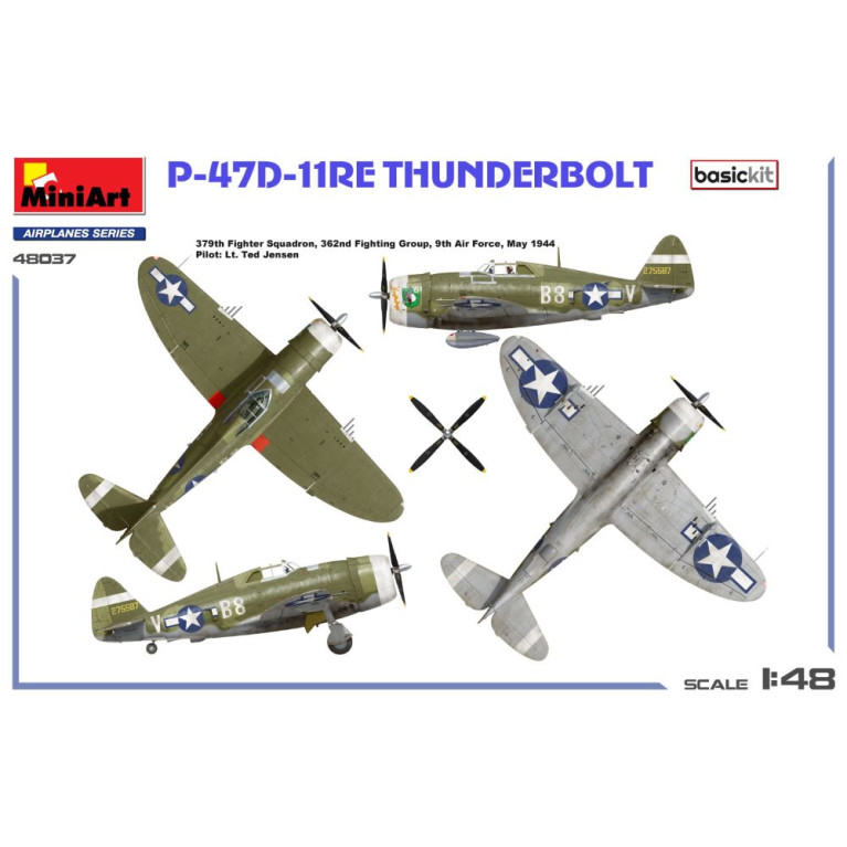 P-47D-11RE Thunderbolt. Kit de base, 2 versions - MiniArt 48037 - 1/35
