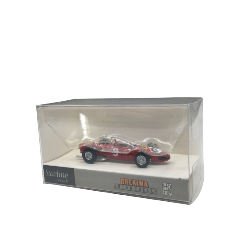 Ferrari 156 F1, Rouge, n°9 Innes Irelande, grand prix de Silverstone 1962 - BREKINA 22995 - HO 1/87