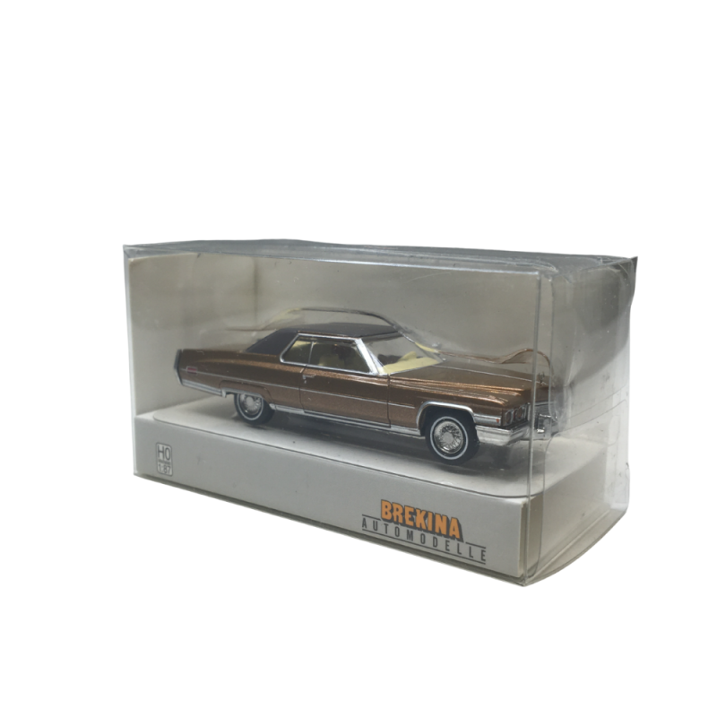 Cadillac coupé Deville, marron métallisé, 1972 - BREKINA 18130 - HO 1/87