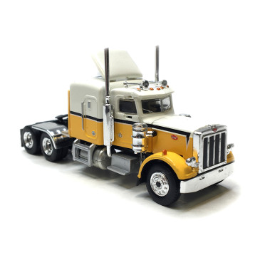 Tracteur Peterbilt 359, blanc / jaune, 1973 - BREKINA 85717 - HO 1/87