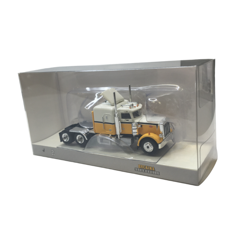 Tracteur Peterbilt 359, blanc / jaune, 1973 - BREKINA 85717 - HO 1/87