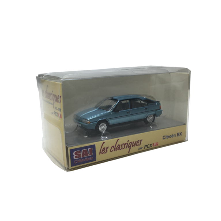 Citroën BX 16 phase 1, bleu argenté métallisé, 1983 - SAI 6482 - HO 1/87
