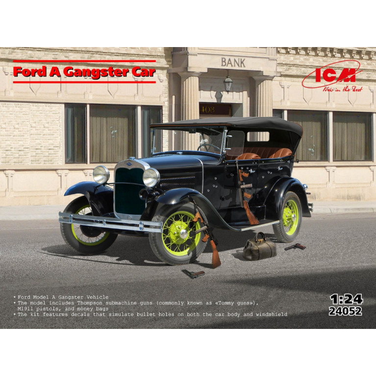 Ford A, voiture de gangster - ICM 24052 - 1/24