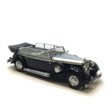 Mercedes Benz 770K cabriolet, noire / gris argent, de Erik Charell, 1938 - BREKINA 21059 - HO 1/87