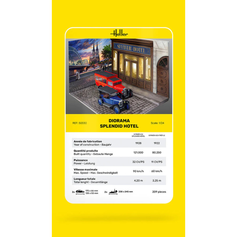 Splendid hotel diorama - HELLER 52330 - 1/24