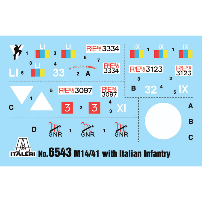 Carro Armato M14/41 l serie avec Infanterie italienne 4 versions - ITALERI 6543 - 1/35