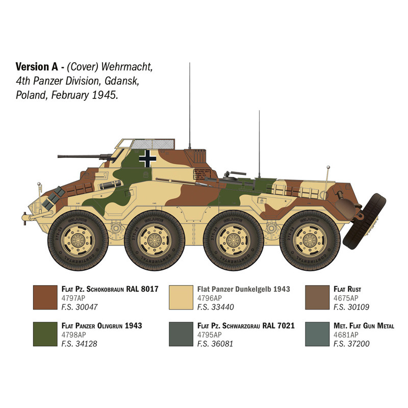 Sd. Kfz. 234/1, 3 versions - ITALERI 6757 - 1/35