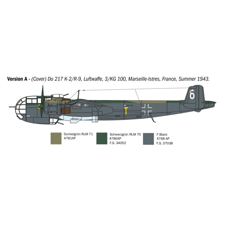 DO 217 K-1/K-2 avec Fritz X, 6 versions - ITALERI 1488 - 1/72