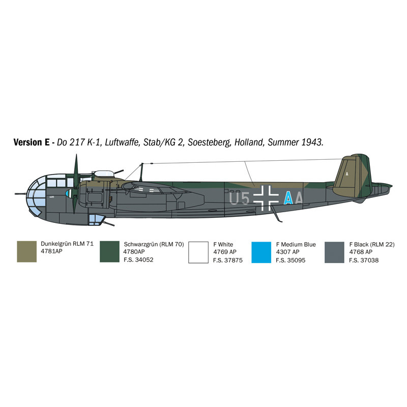 DO 217 K-1/K-2 avec Fritz X, 6 versions - ITALERI 1488 - 1/72