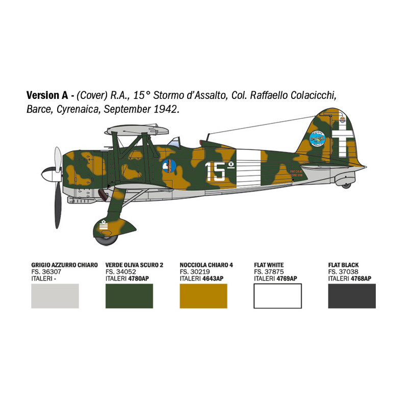 FIAT CR.42 Falco Assault/Night Fighter, 4 versions - ITALERI 2842 - 1/48