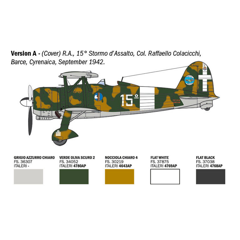 FIAT CR.42 Falco Assault/Night Fighter, 4 versions - ITALERI 2842 - 1/48
