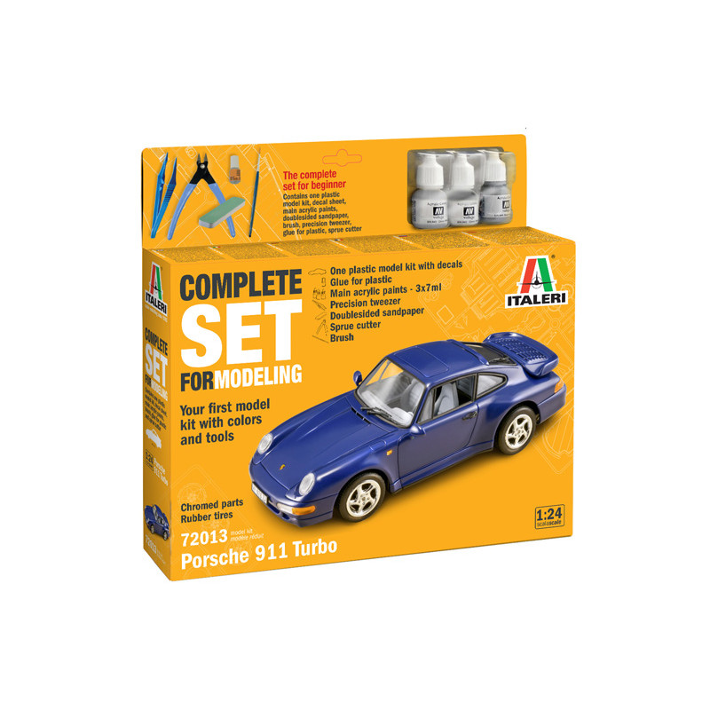 Porsche 911, Coffret complet pour modélisme, kit de démarrage - ITALERI 72013 - 1/24