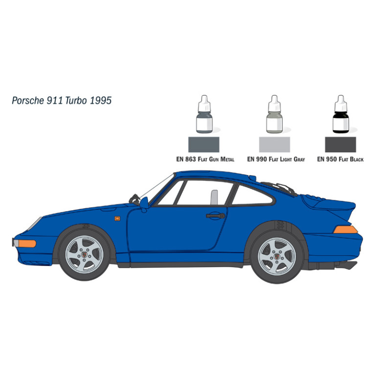 Porsche 911, Coffret complet pour modélisme, kit de démarrage - ITALERI 72013 - 1/24