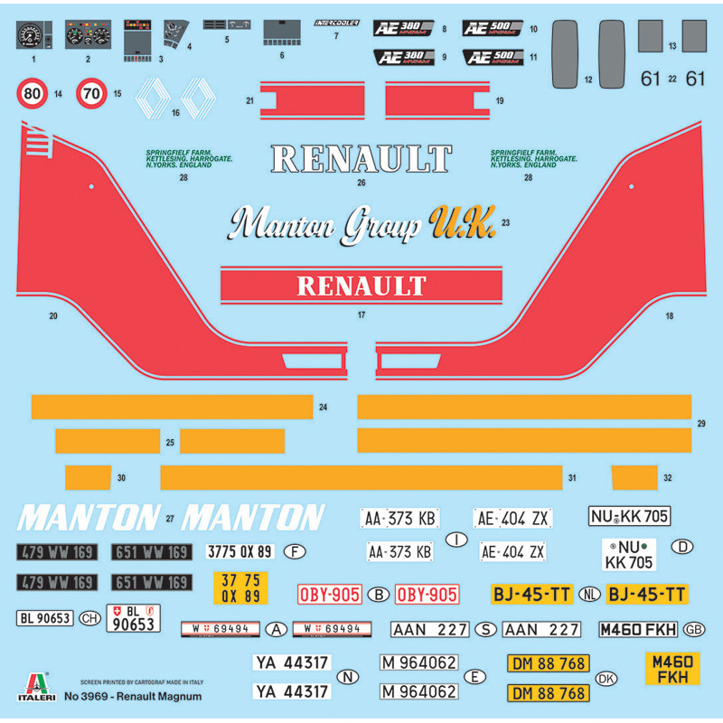 Renault AE500 Magnum, 1990, 2 versions - ITALERI 3969 - 1/24