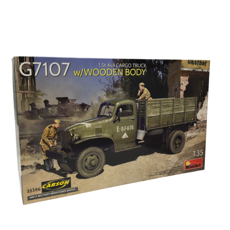 G7107 Camion cargo 1.5 t 4x4 avec carrosserie en bois, 5 versions - MiniArt 35386 - 1/35