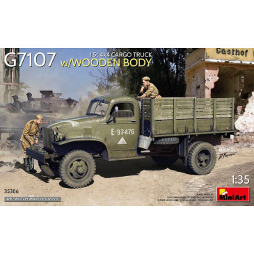 G7107 Camion cargo 1.5 t 4x4 avec carrosserie en bois, 5 versions - MiniArt 35386 - 1/35