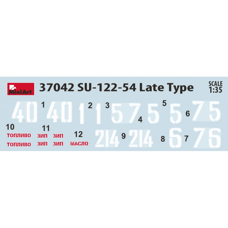 SU-122-54, Late type, 4 versions - MiniArt 37042 - 1/35