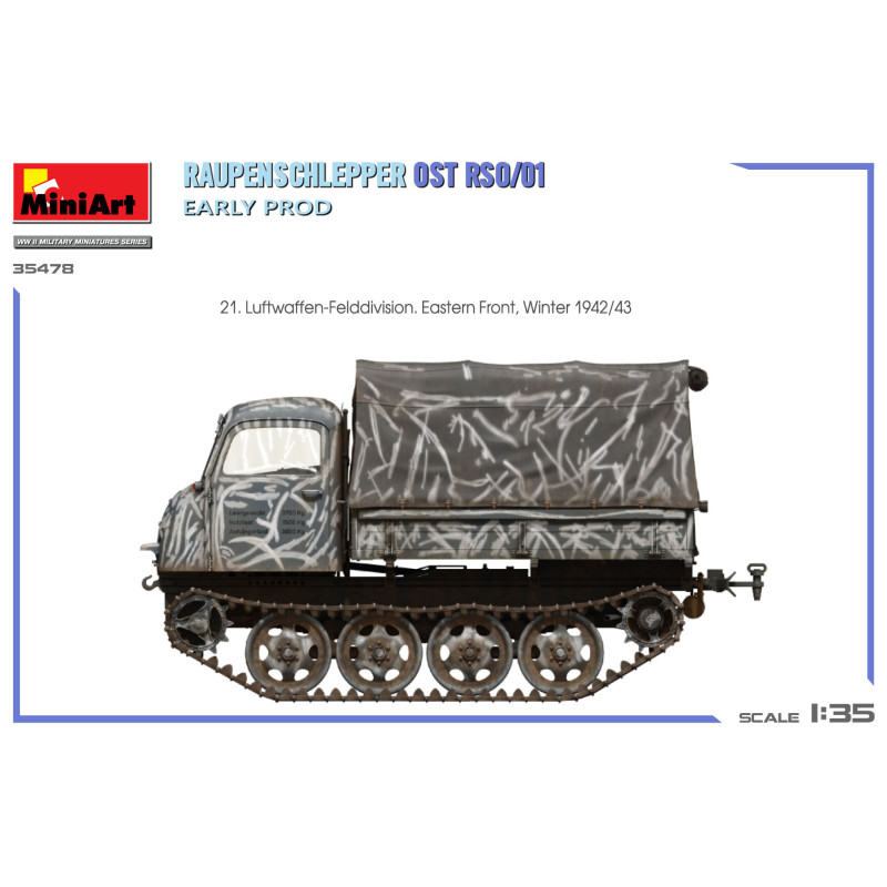 Raupenschlepper OST RSO/01, early prod, 4 versions - MiniArt 35478 - 1/35