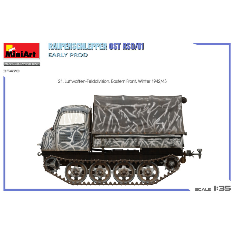 Raupenschlepper OST RSO/01, early prod, 4 versions - MiniArt 35478 - 1/35