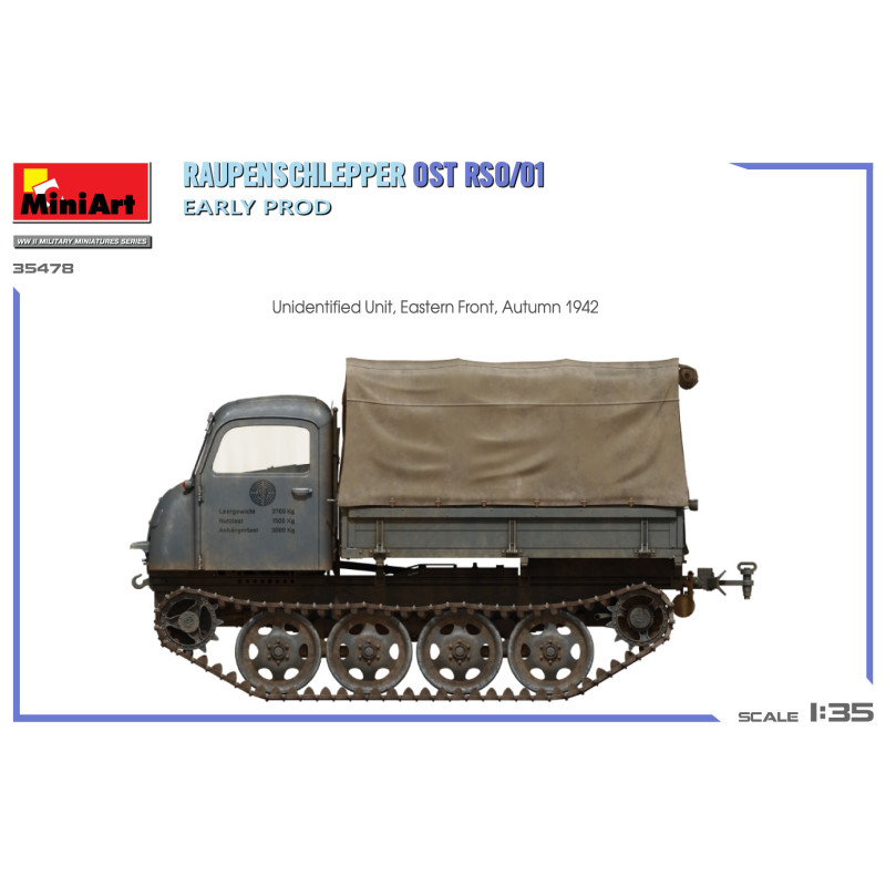 Raupenschlepper OST RSO/01, early prod, 4 versions - MiniArt 35478 - 1/35