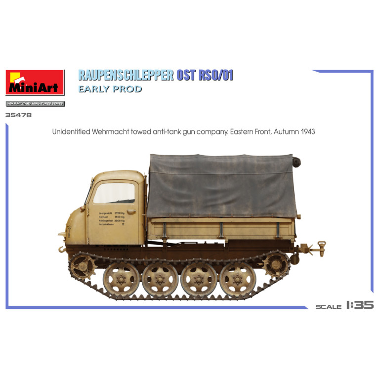 Raupenschlepper OST RSO/01, early prod, 4 versions - MiniArt 35478 - 1/35
