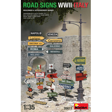 Panneaux routiers de la 2nd Guerre mondiale, Italie - MiniArt 35611 - 1/35