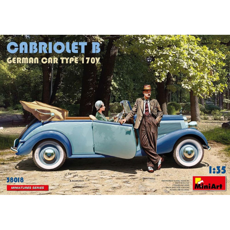 Cabriolet B voiture allemande, type 170V, 6 versions - MiniArt 38018 - 1/35