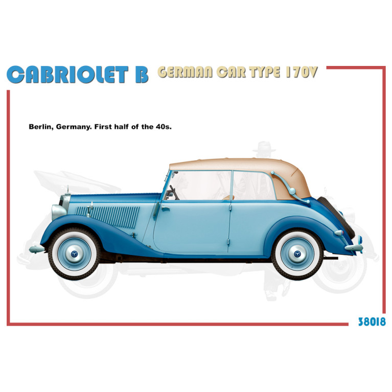 Cabriolet B voiture allemande, type 170V, 6 versions - MiniArt 38018 - 1/35