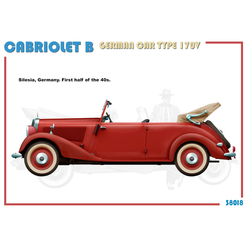 Cabriolet B voiture allemande, type 170V, 6 versions - MiniArt 38018 - 1/35