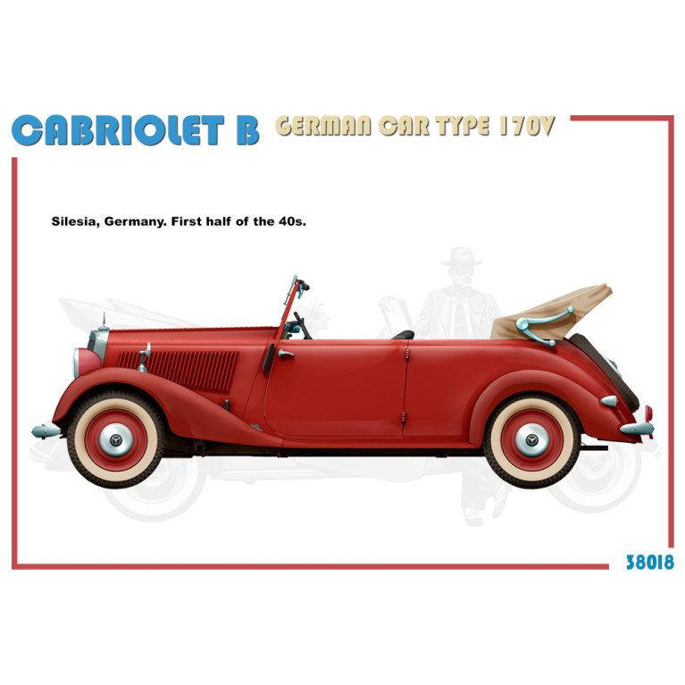 Cabriolet B voiture allemande, type 170V, 6 versions - MiniArt 38018 - 1/35