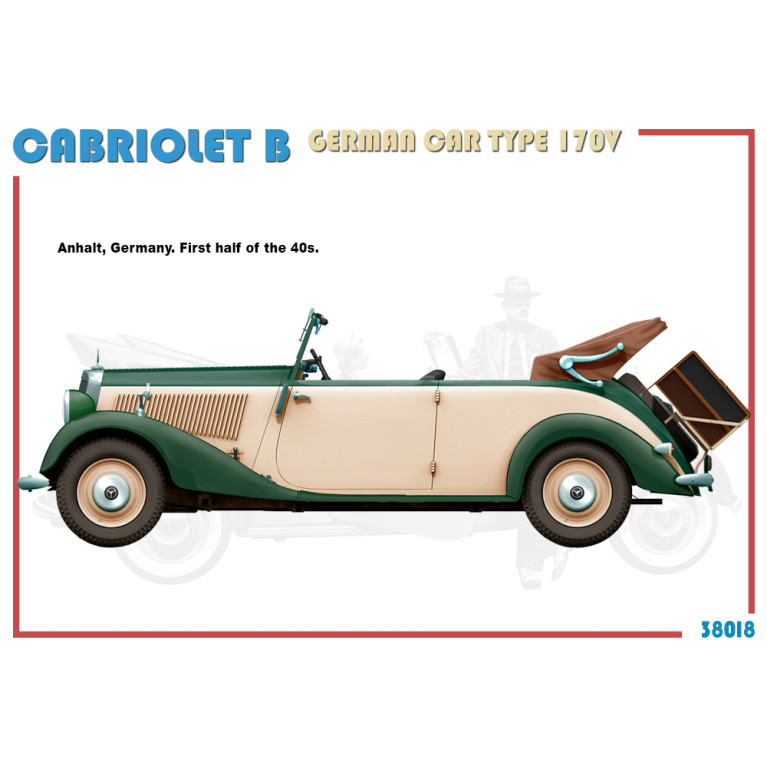 Cabriolet B voiture allemande, type 170V, 6 versions - MiniArt 38018 - 1/35