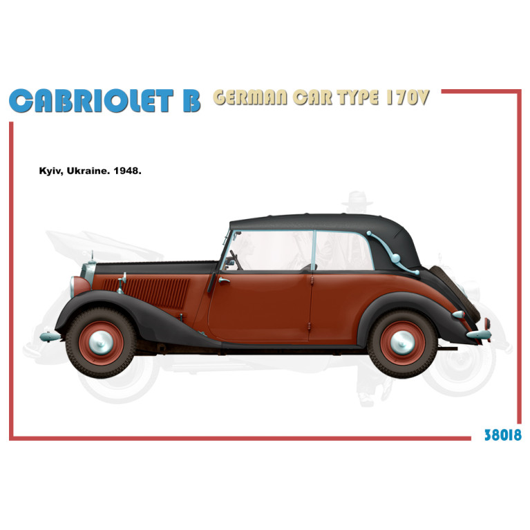 Cabriolet B voiture allemande, type 170V, 6 versions - MiniArt 38018 - 1/35